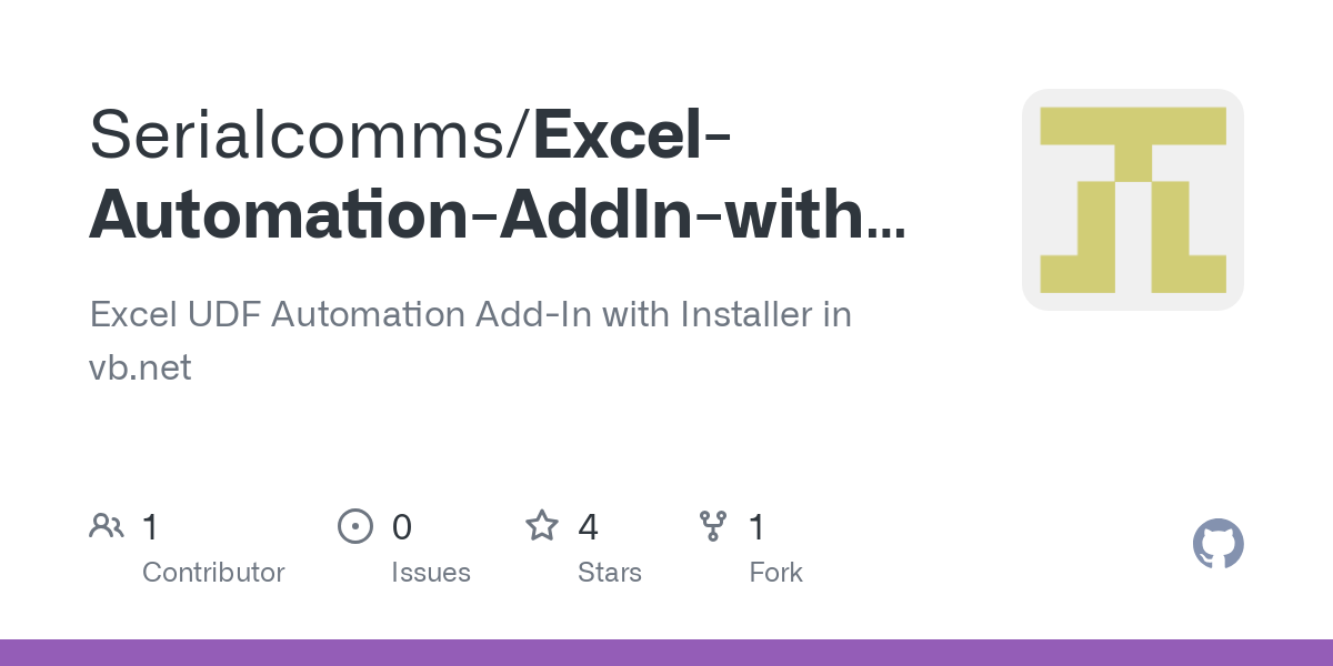 Excel Automation AddIn with Installer