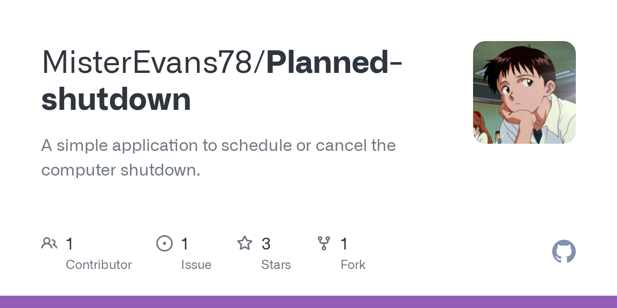 Planned shutdown