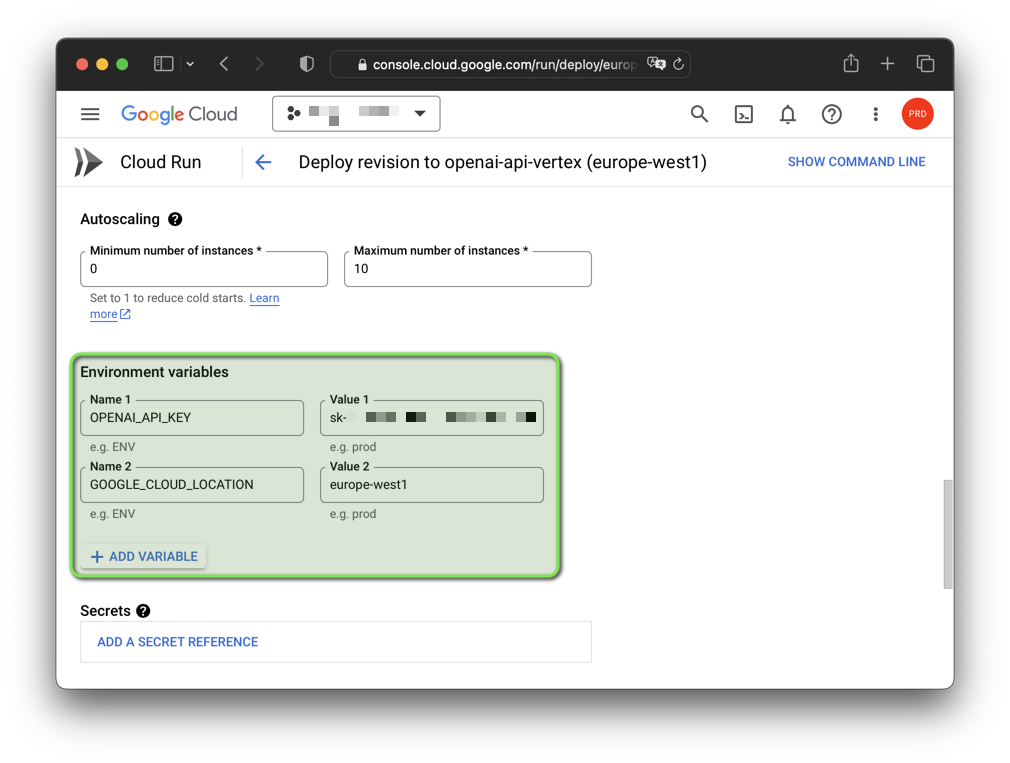 Tangkapan layar: Google Cloud dijalankan