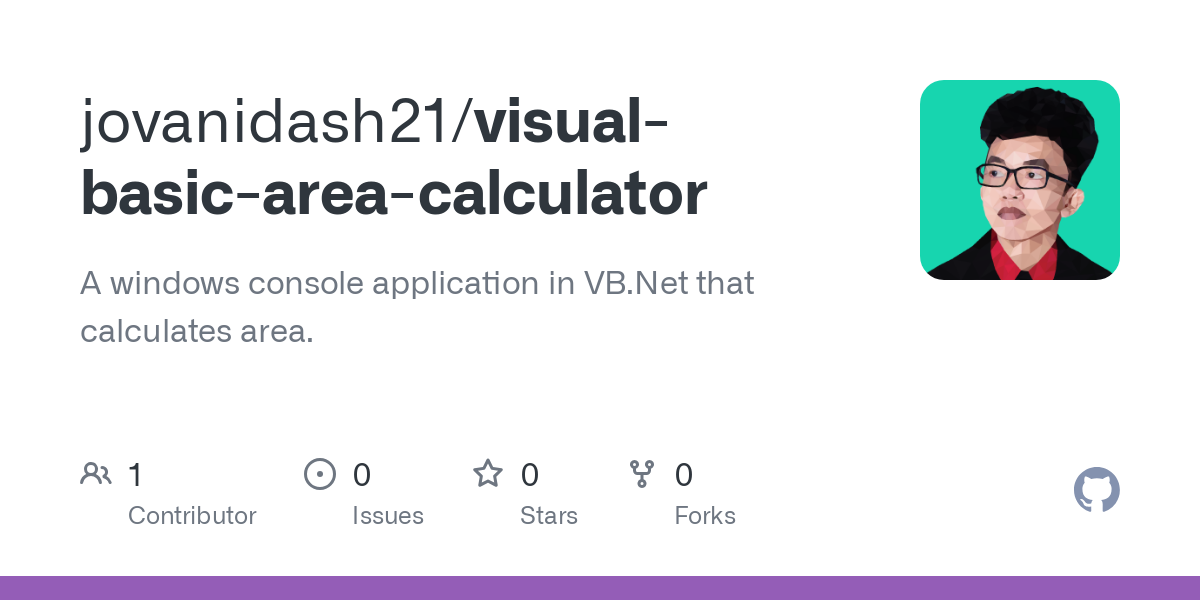 visual basic area calculator