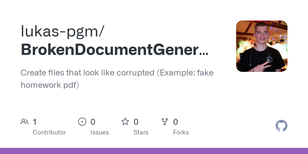 BrokenDocumentGenerator