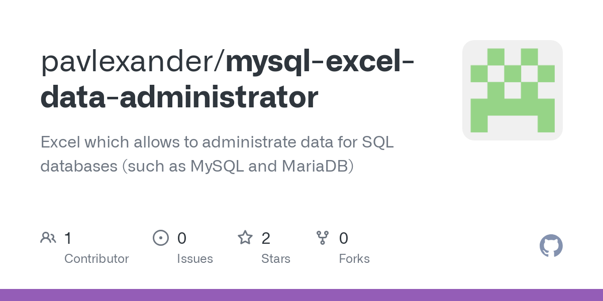 mysql excel data administrator