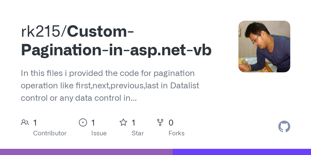 Custom Pagination in asp.net vb