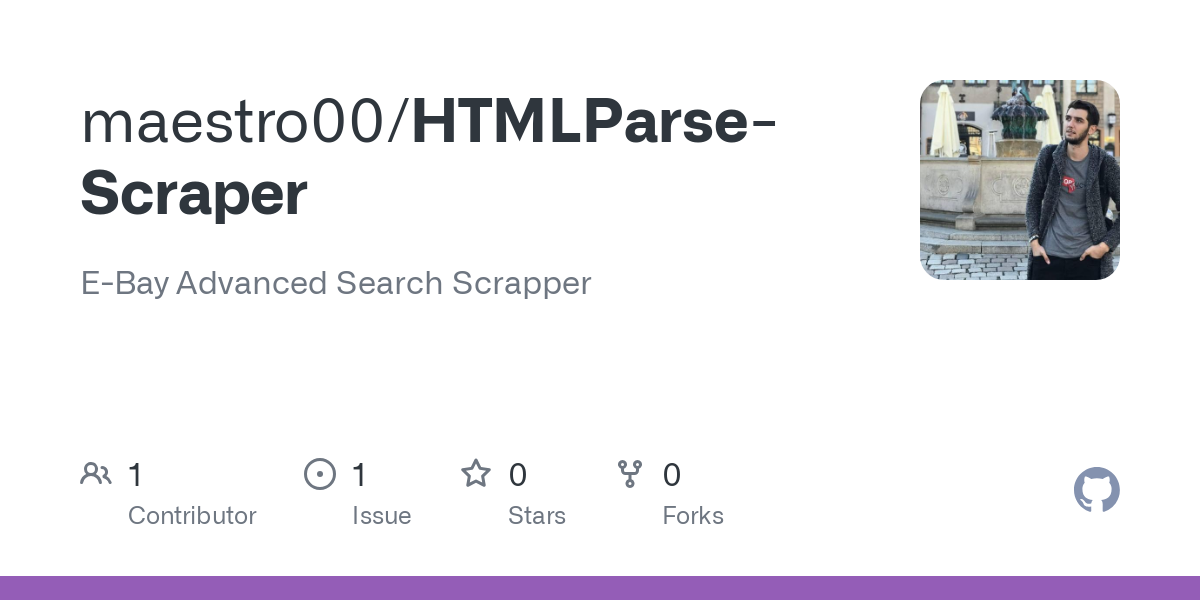 HTMLParse Scraper