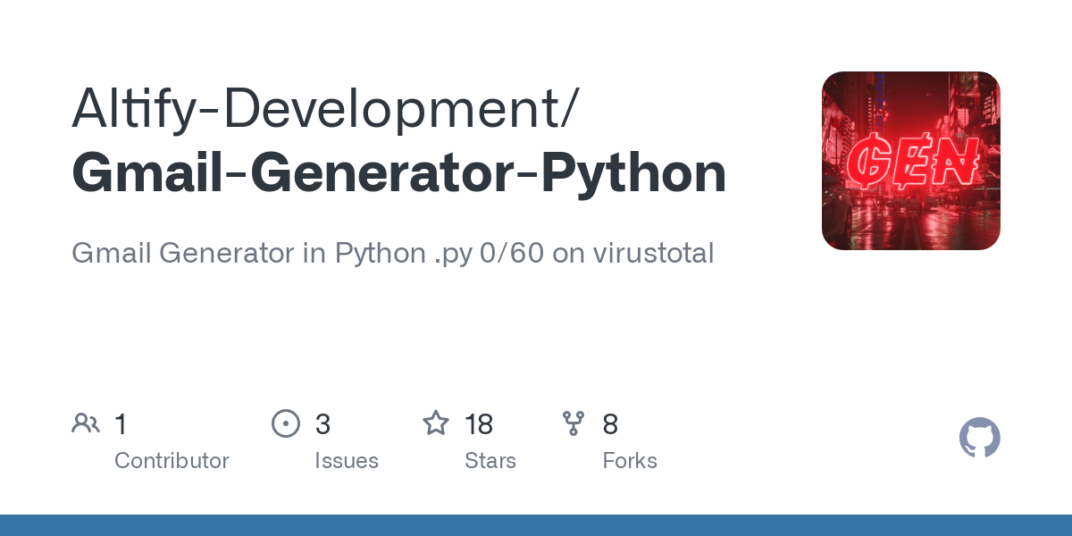 Gmail Generator Python