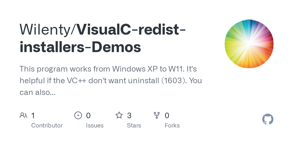 VisualC redist installers Demos