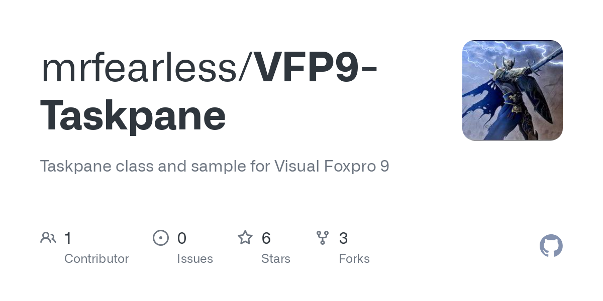 VFP9 Taskpane