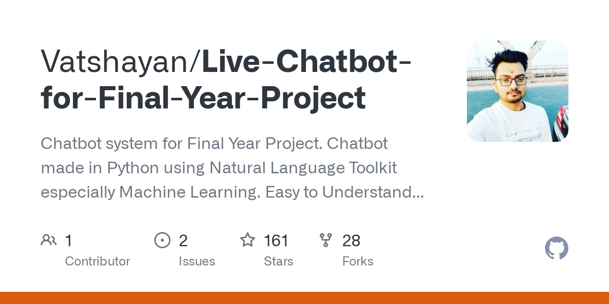 Live Chatbot for Final Year Project