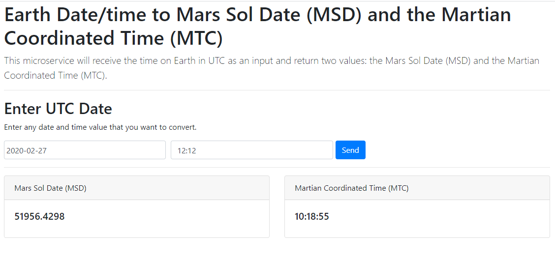 mars datetime