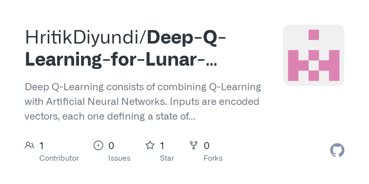 Deep Q Learning for Lunar Landing