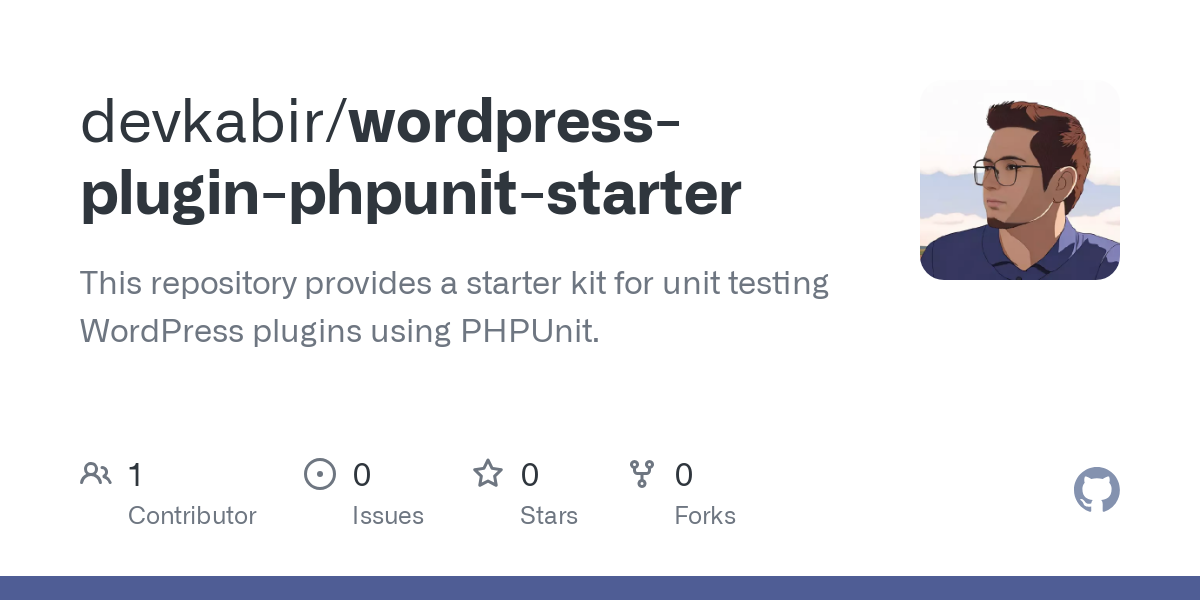 wordpress plugin phpunit starter