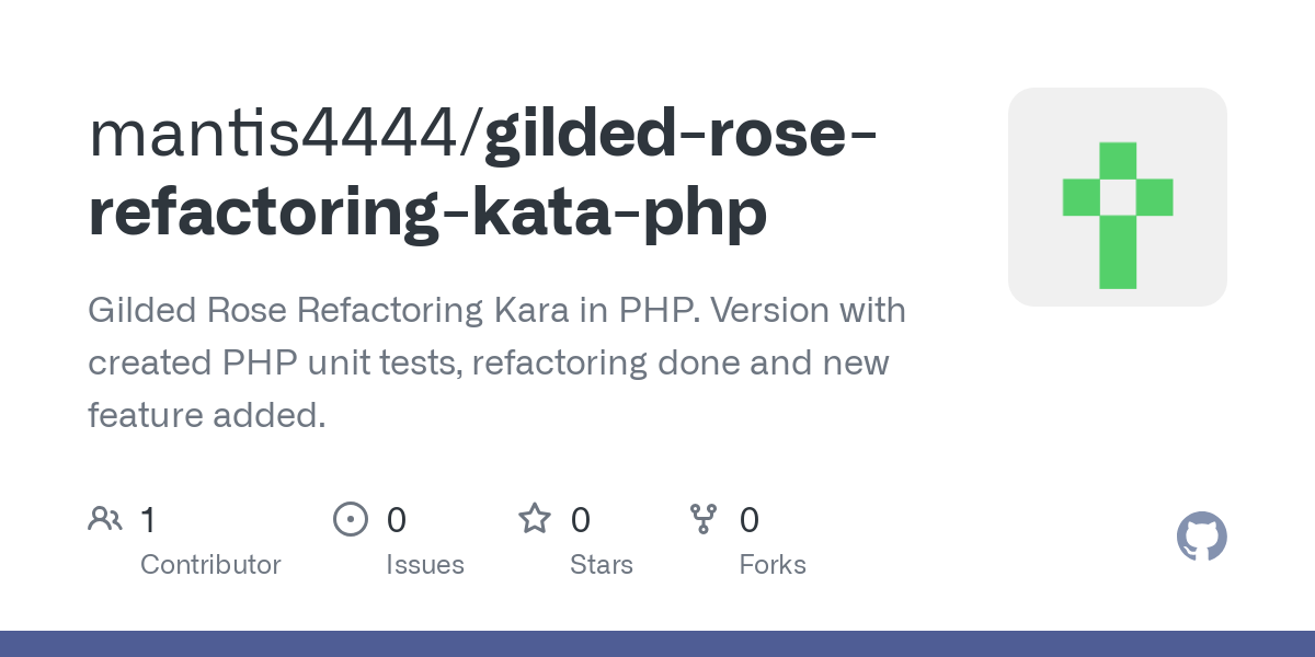 gilded rose refactoring kata php