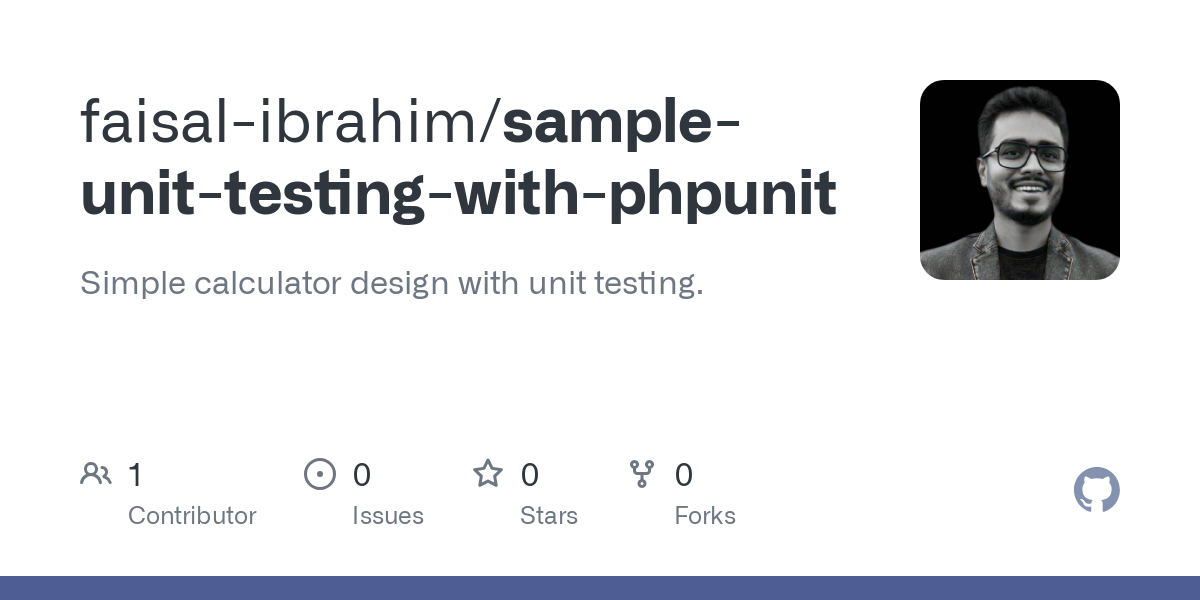 sample unit testing with phpunit