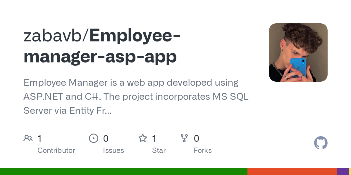 Employee manager asp app