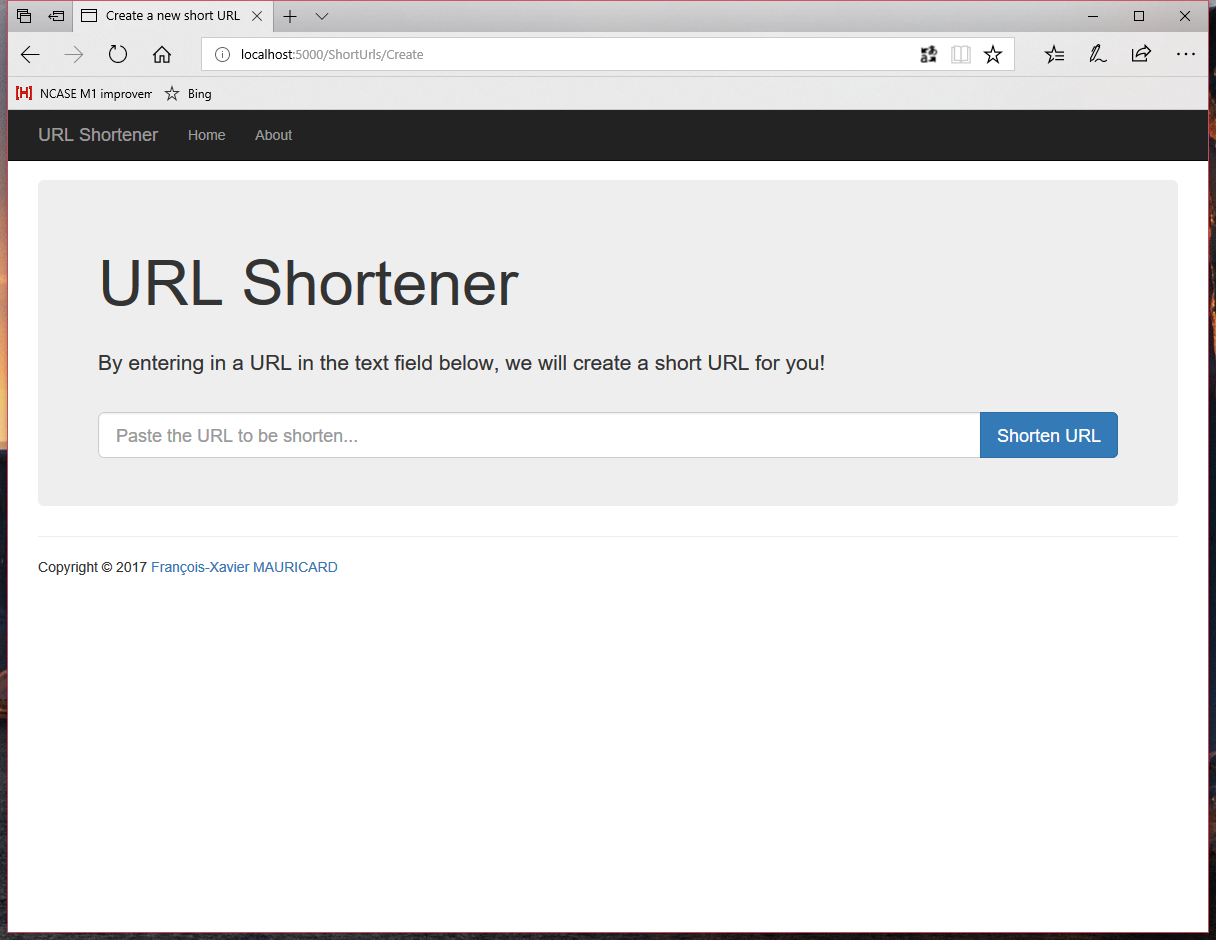 aspnetcore url shortener