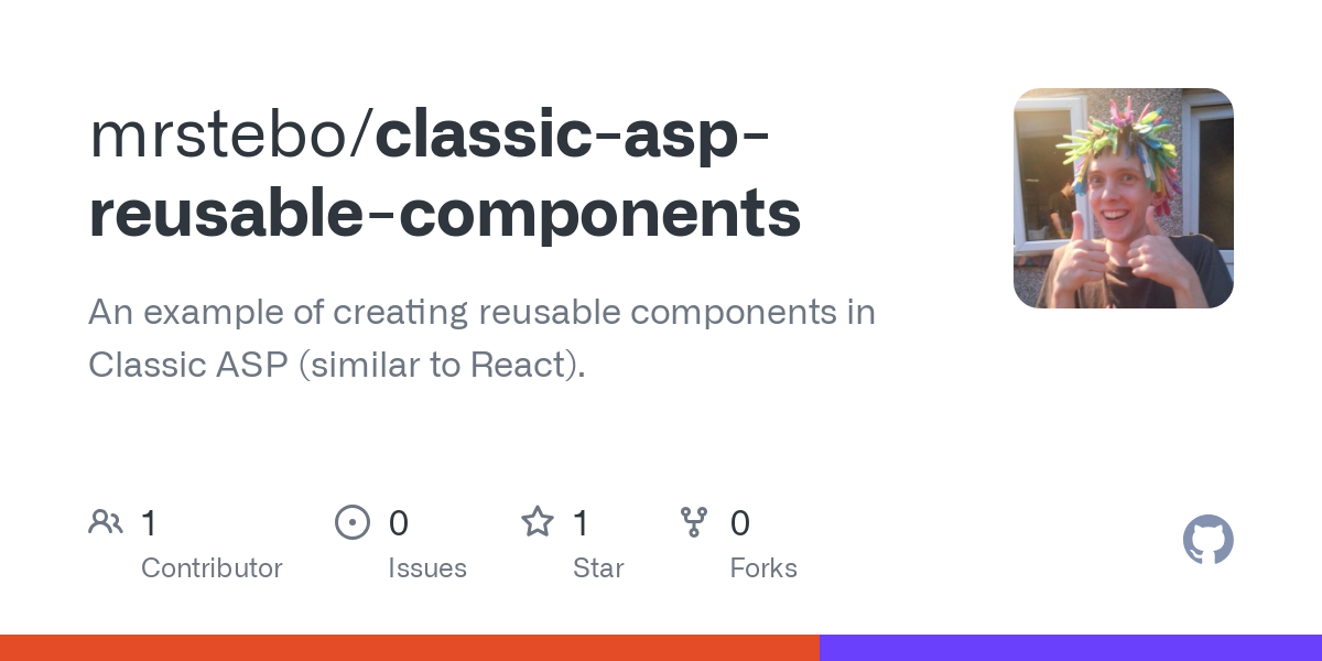 classic asp reusable components