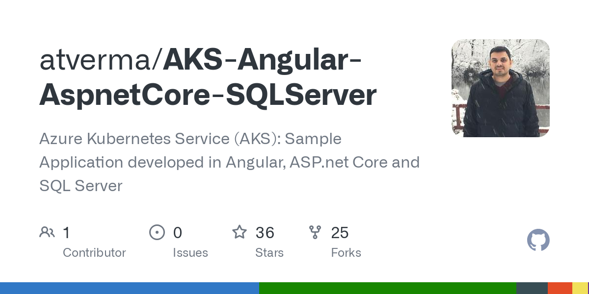 AKS Angular AspnetCore SQLServer