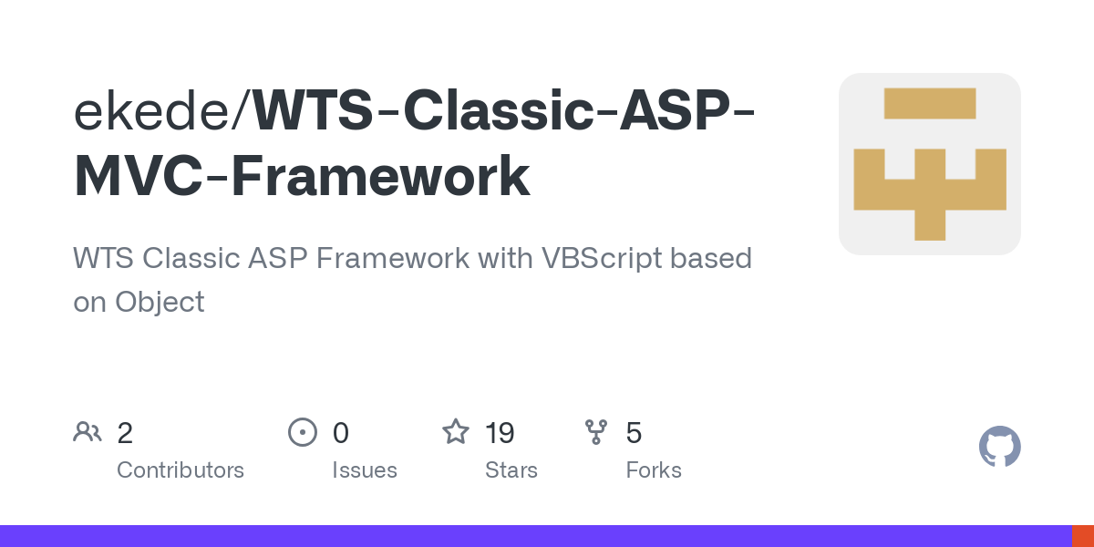 WTS Classic ASP MVC Framework