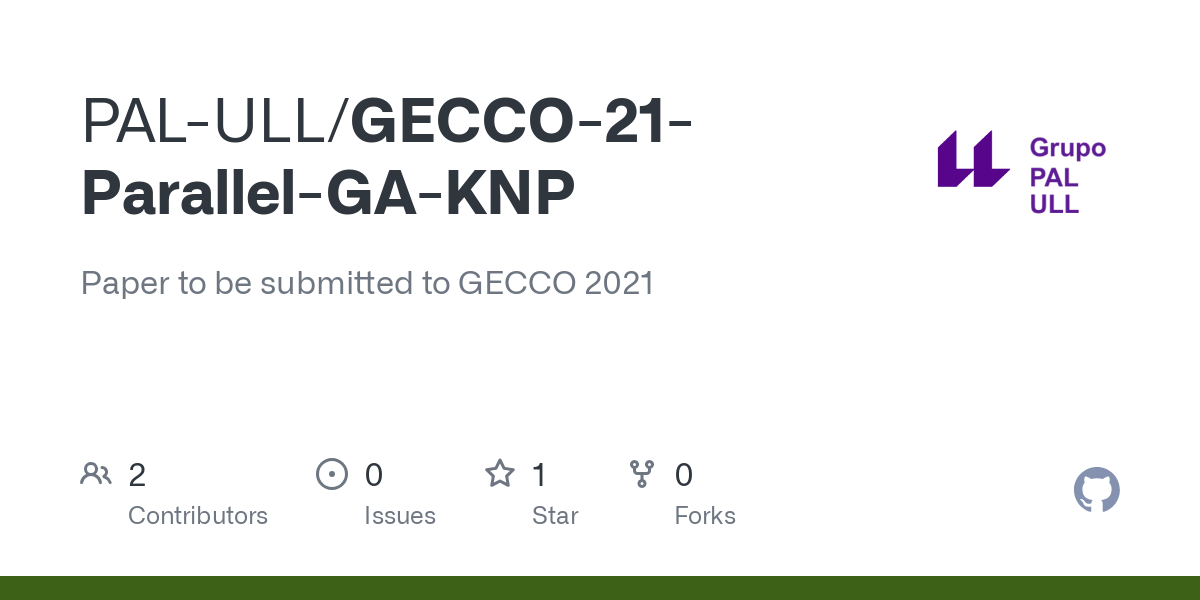 GECCO 21 Parallel GA KNP