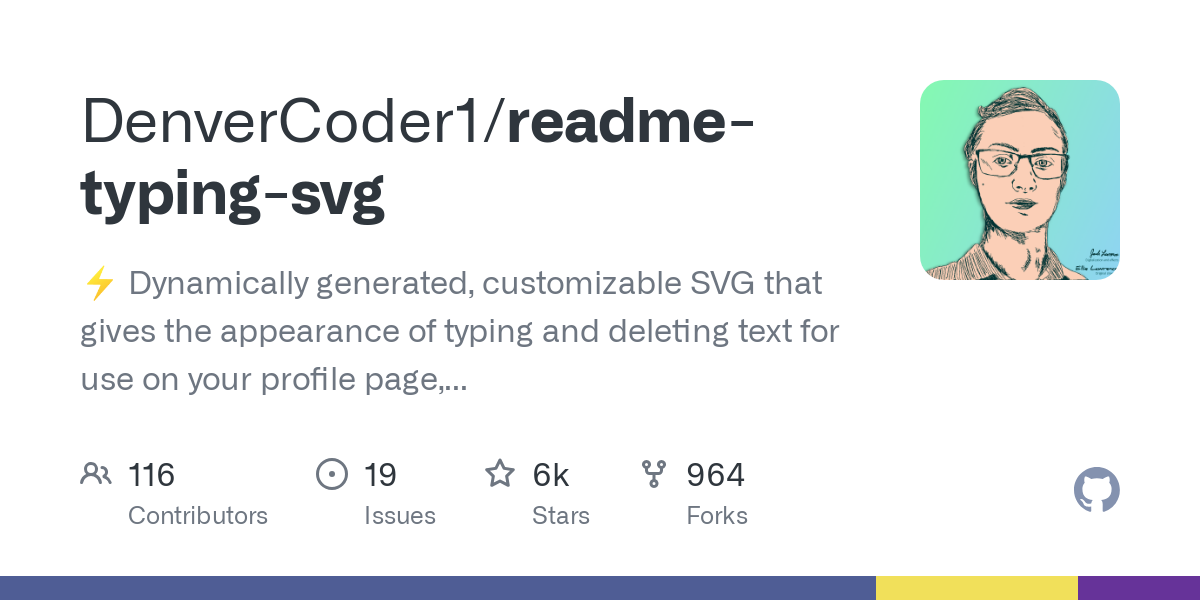 readme typing svg