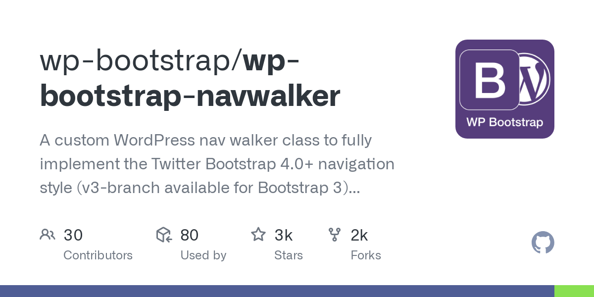 wp bootstrap navwalker