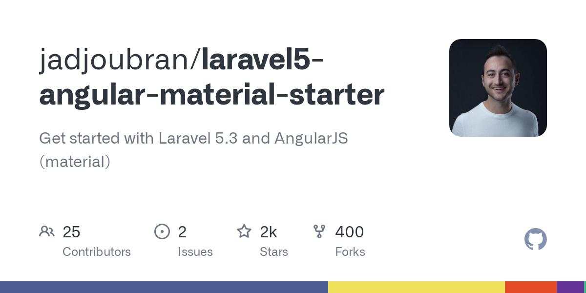 laravel5 angular material starter