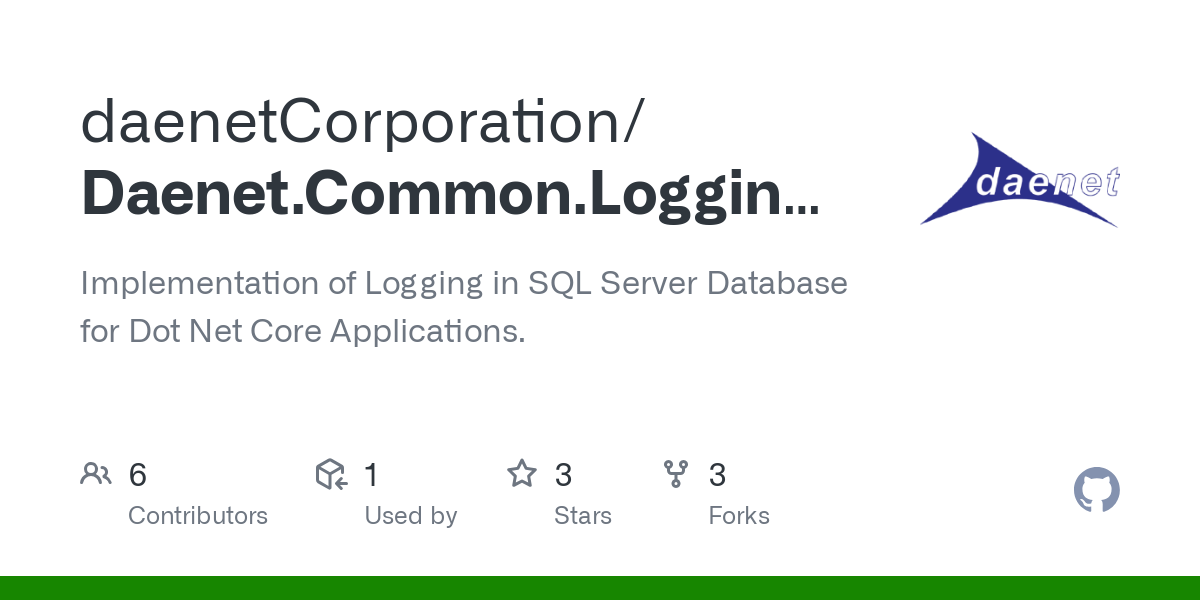 Daenet.Common.Logging.Sql