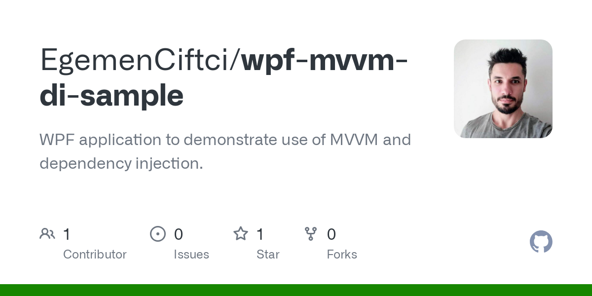 wpf mvvm di sample