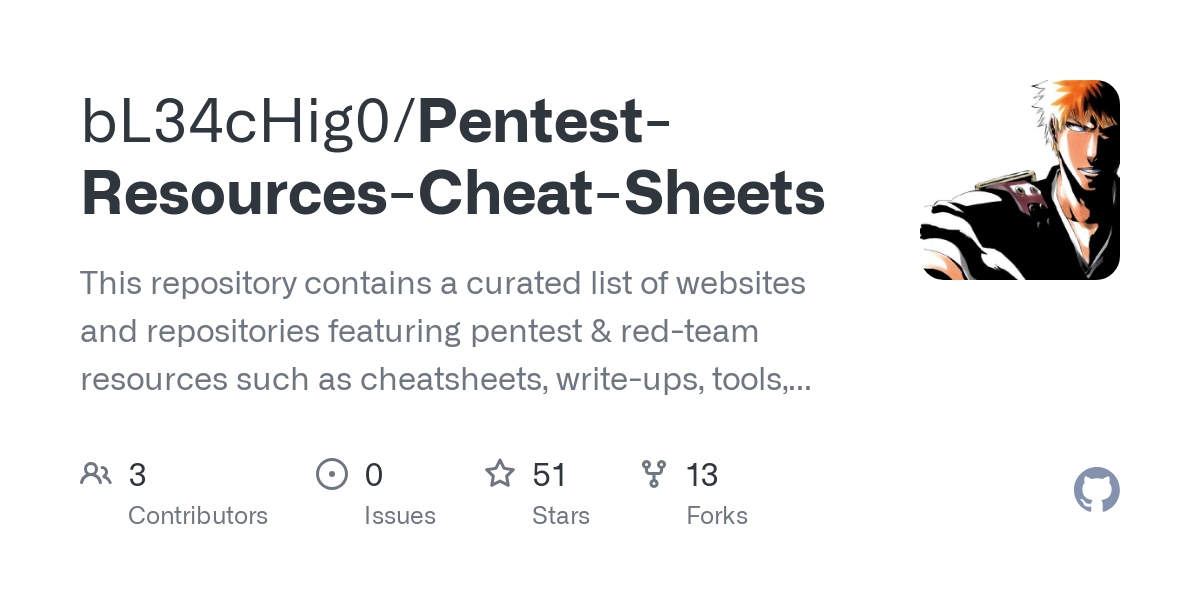 Pentest Resources Cheat Sheets