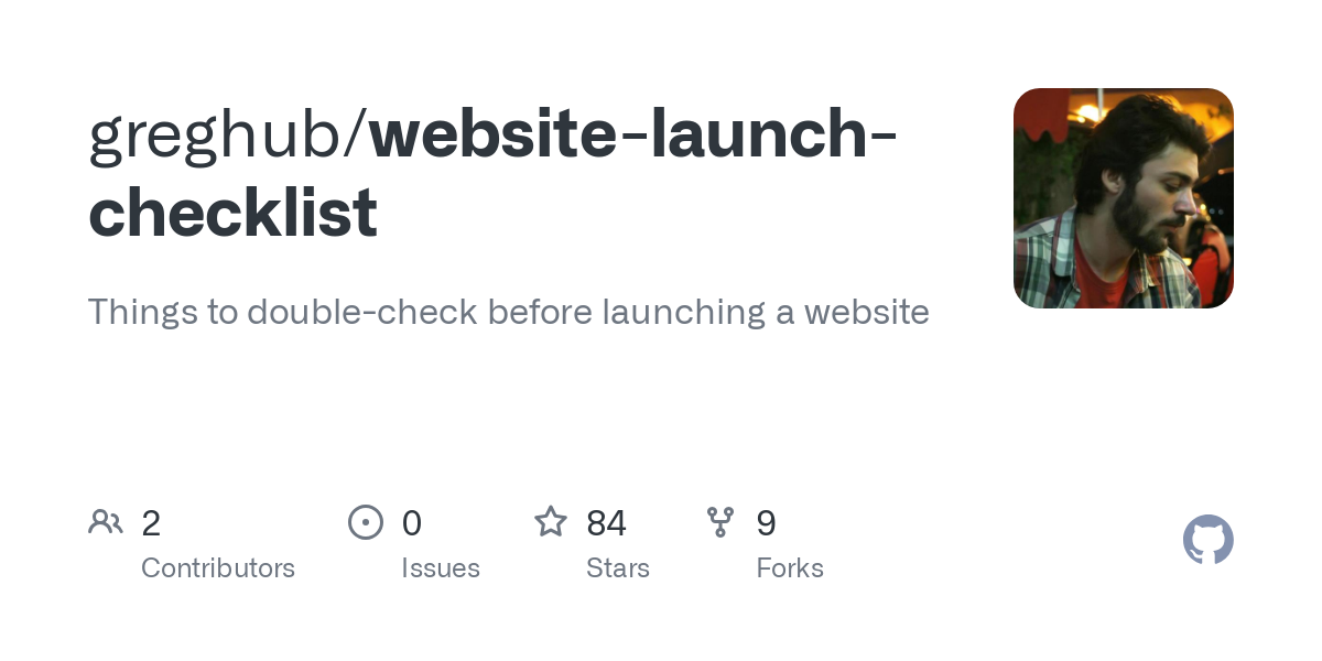 website launch checklist