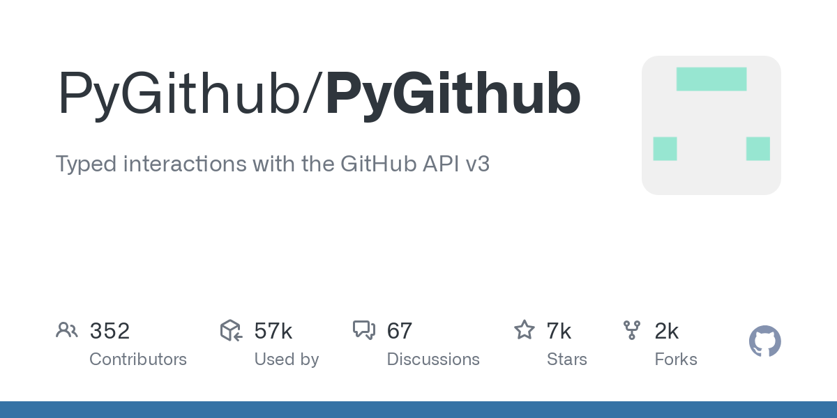 PyGithub