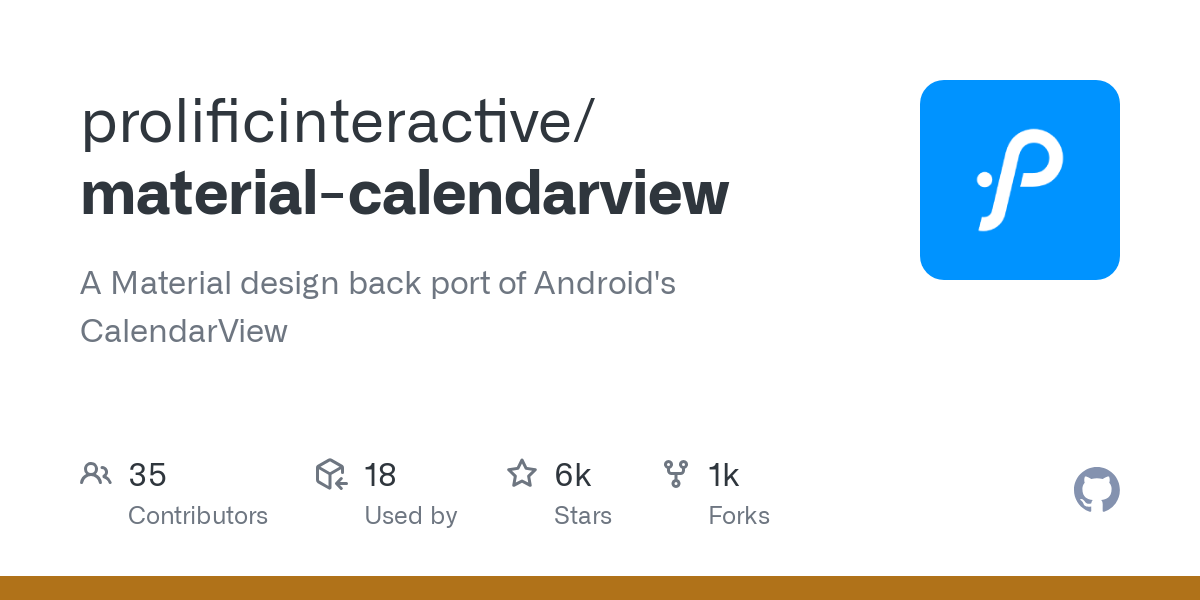 material calendarview