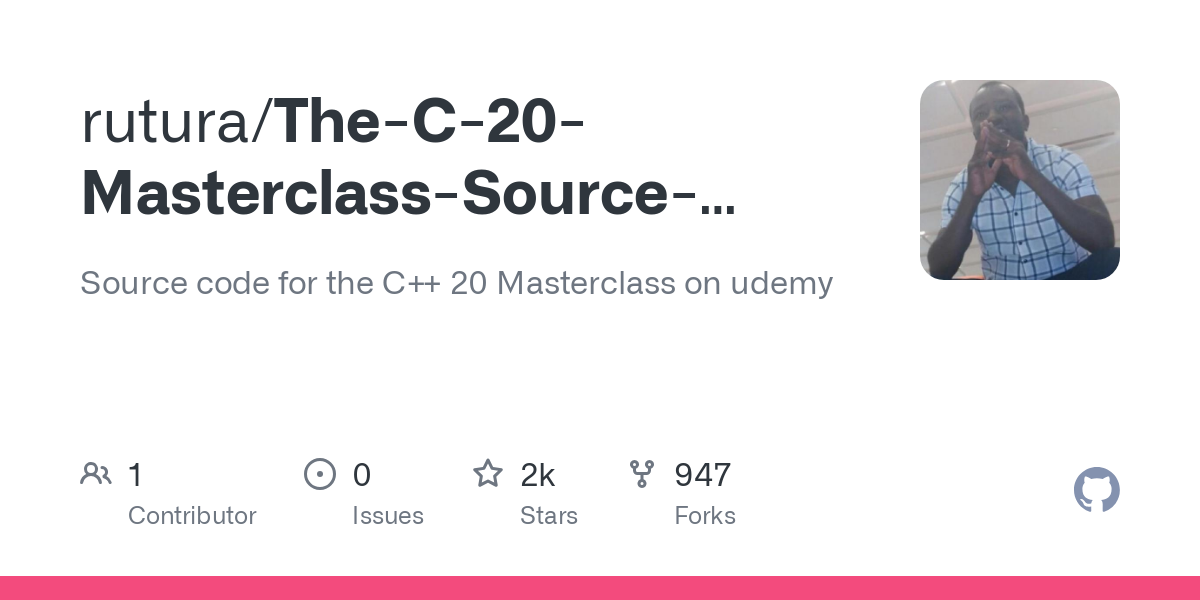 The C 20 Masterclass Source Code