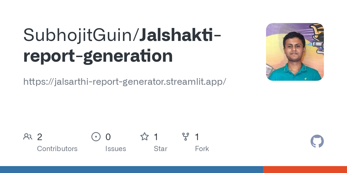 Jalshakti report generation