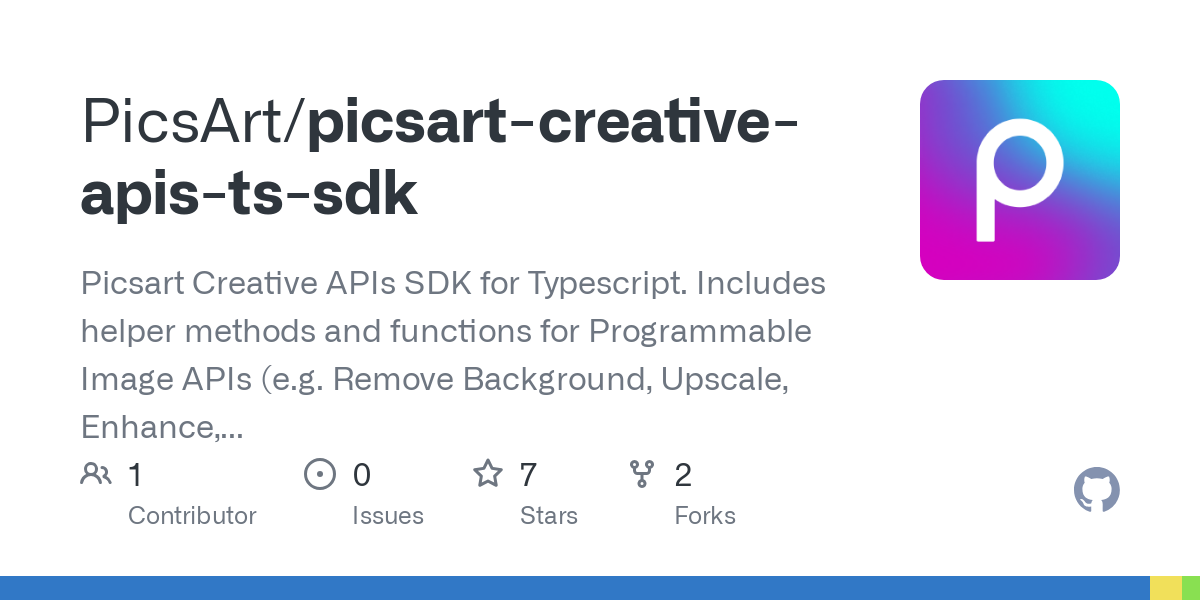 picsart creative apis ts sdk