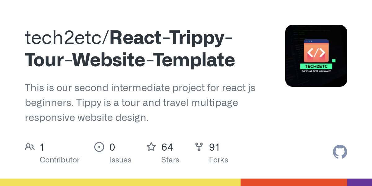 React Trippy Tour Website Template