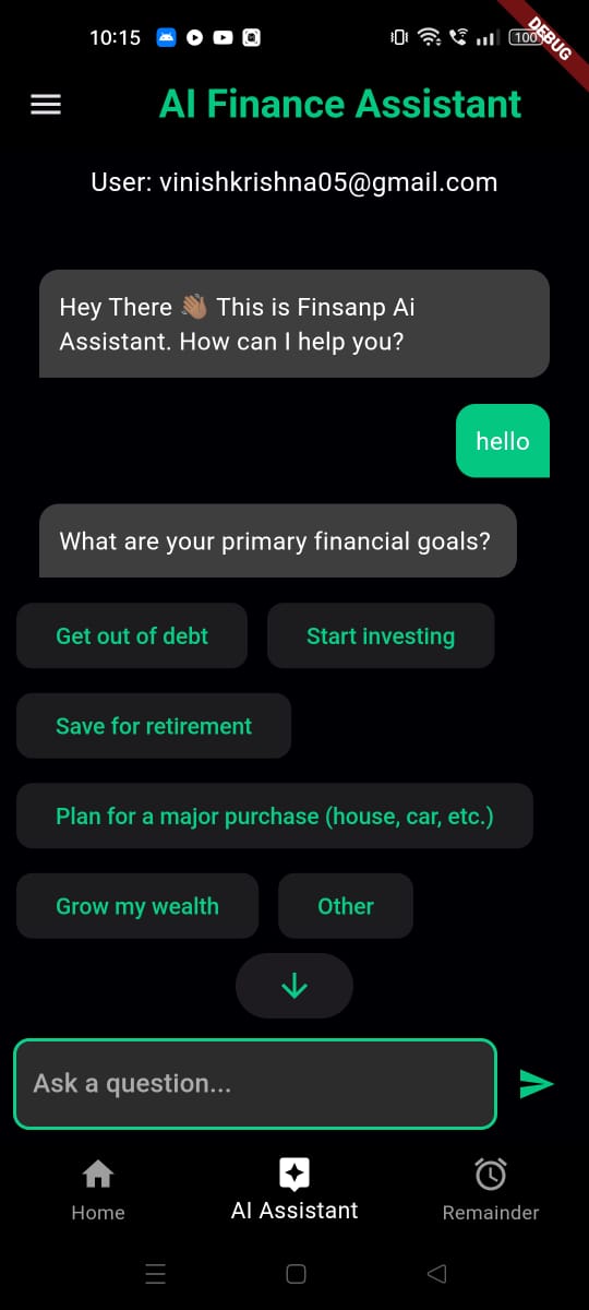 AI Assistant Screen