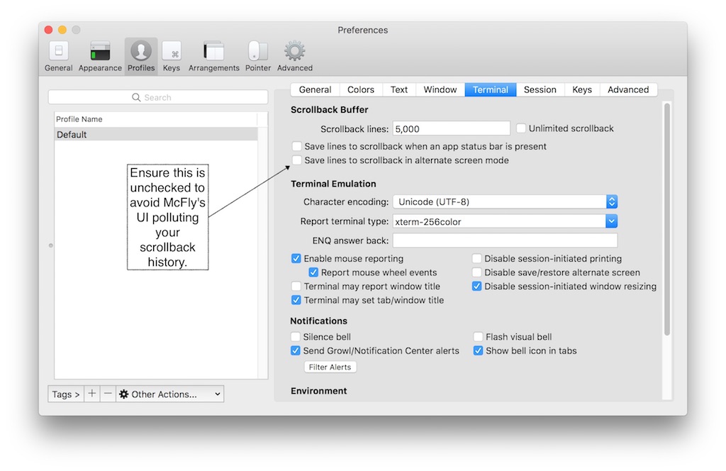 iterm2 UI の説明