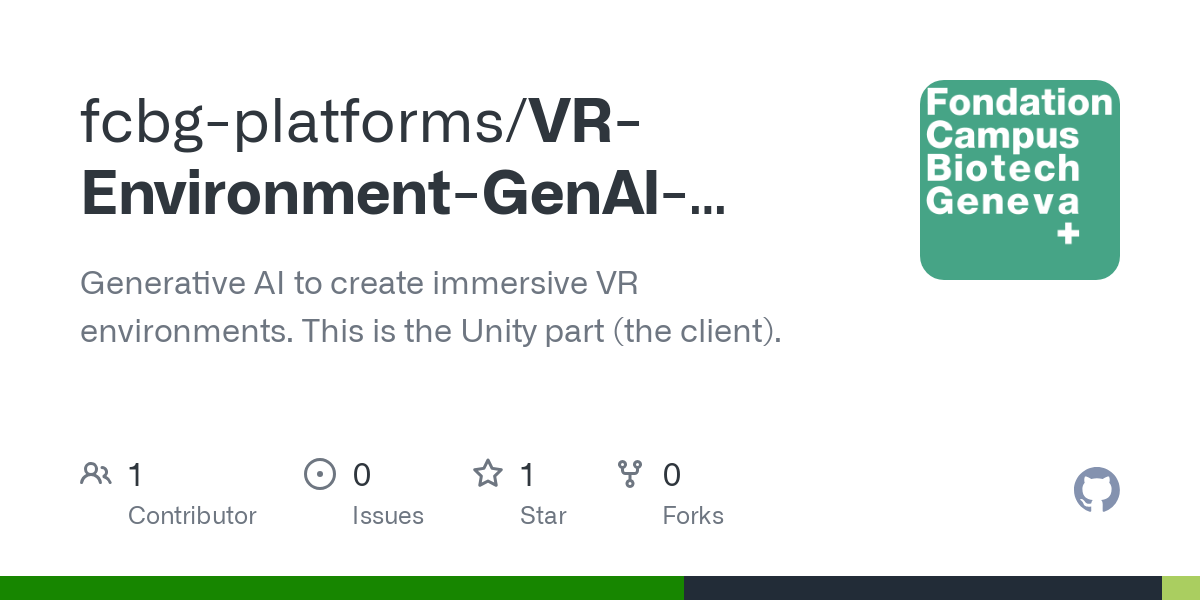 VR Environment GenAI Unity