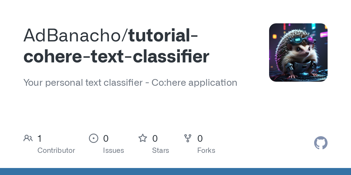 tutorial cohere text classifier