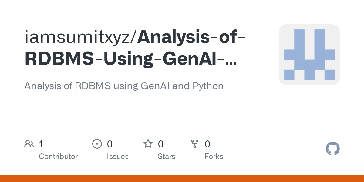 Analysis of RDBMS Using GenAI and Python