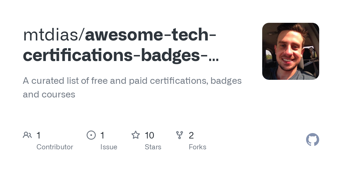 awesome tech certifications badges and courses