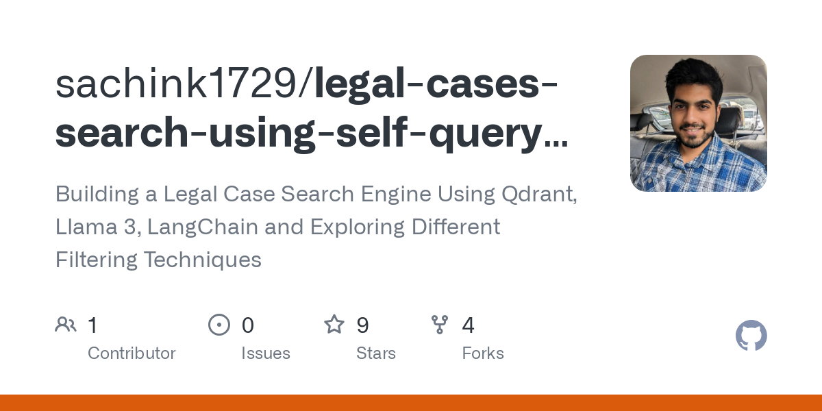 legal cases search using self query qdrant llama3 langchain