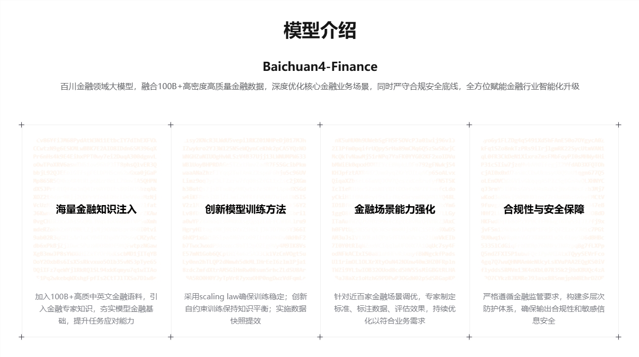 Baichuan Intelligence veröffentlicht Baichuan4-Finance, ein großes Finanzmodell