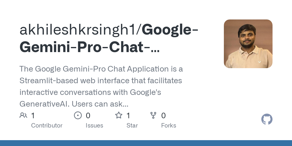 Google Gemini Pro Chat Application