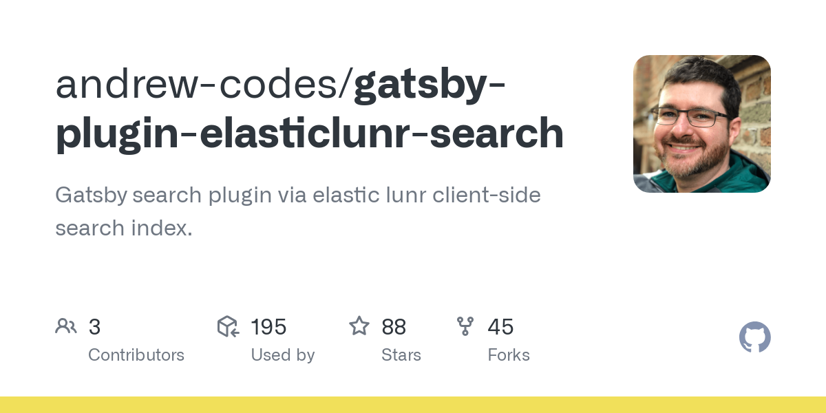 gatsby plugin elasticlunr search