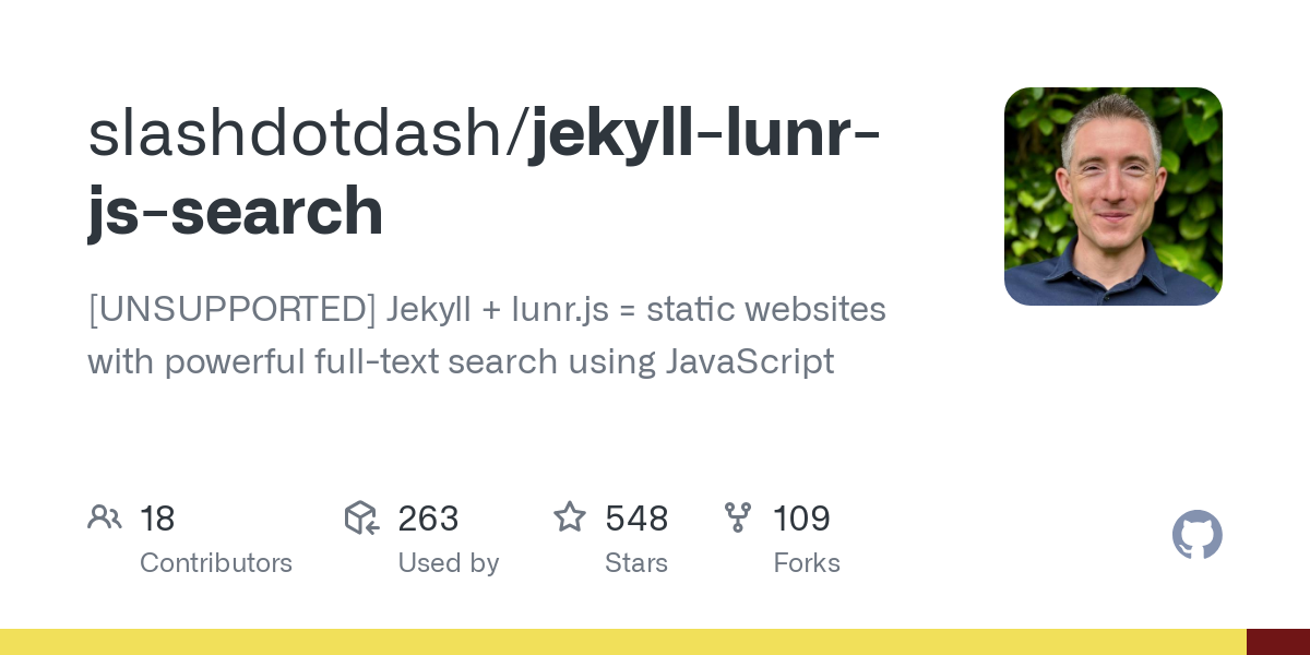 jekyll lunr js search