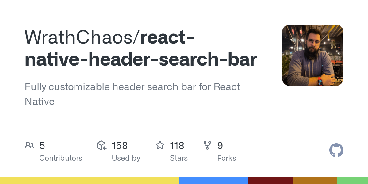 react native header search bar