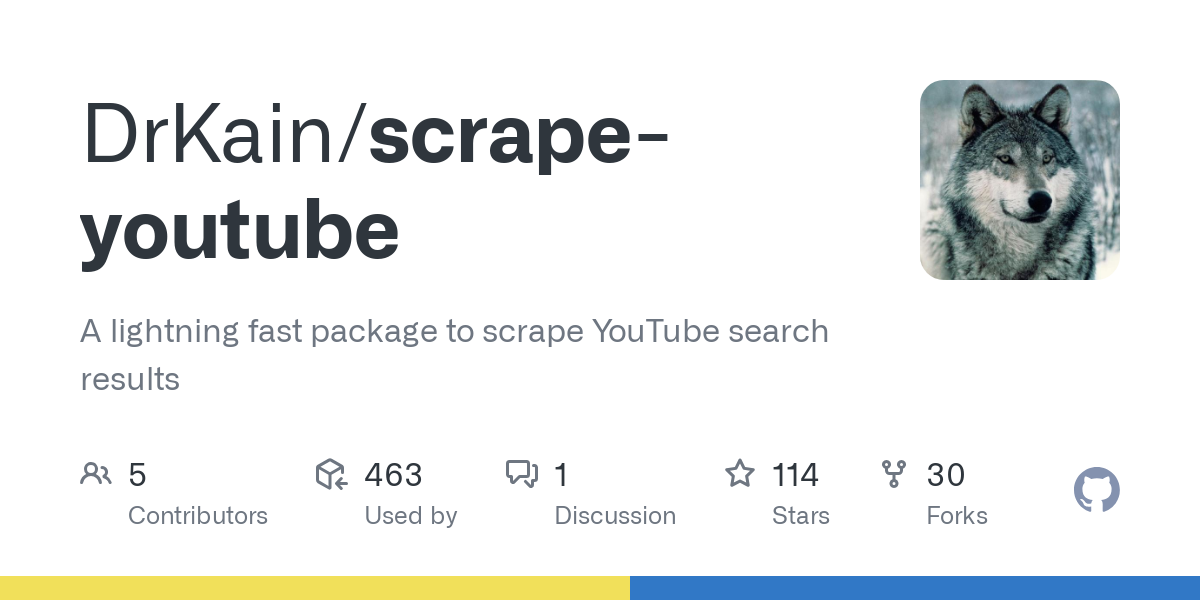 scrape youtube