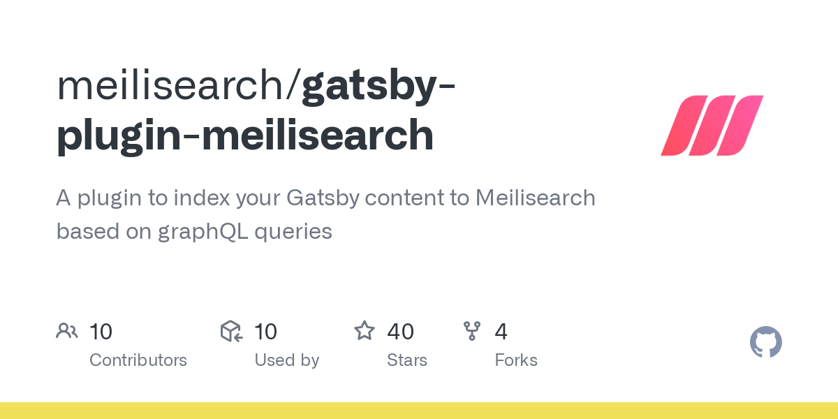 gatsby plugin meilisearch